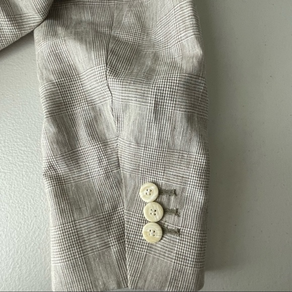 ZARA MEN’S LINEN BLEND SUIT JACKET IN RELAXED FIT TAN BROWN LARGE - Picture 8 of 14